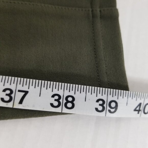 ZARA Size M High Waist Sailor Gold Button Front Pants Stretch Pullon Legging - Picture 12 of 12